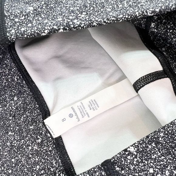 Lululemon Align Leggings Women's 8 Luminesce Splatter Ice Gray Black Pull-On - Picture 6 of 10